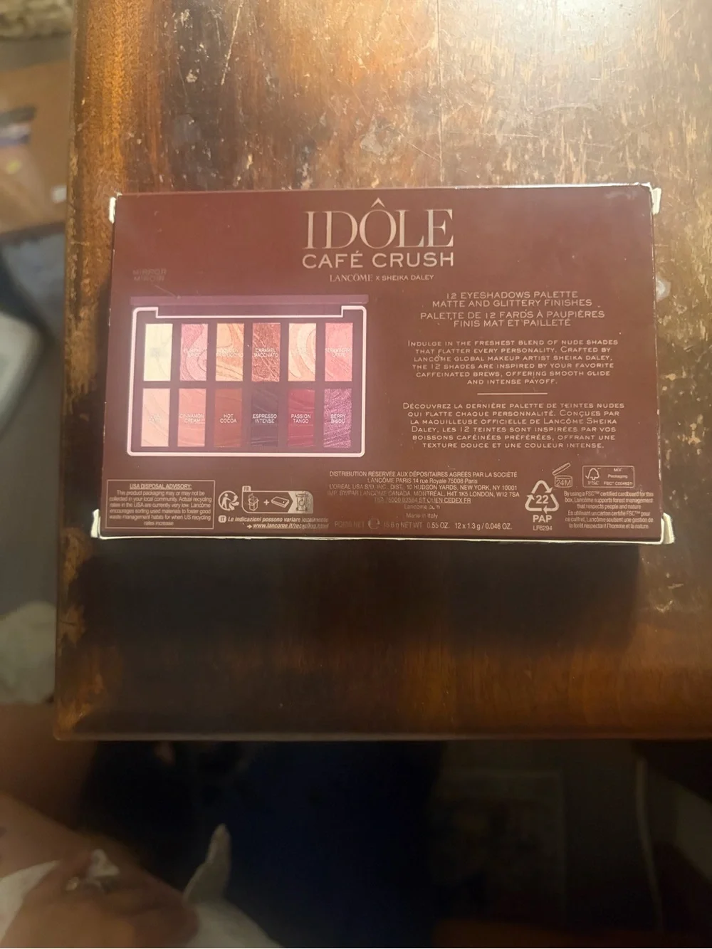 Lancôme IDÔLE Café Crush Eyeshadow Palette - Brown, Gold, Pink Shades